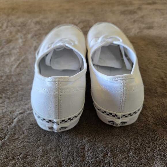 Vans Authentic Check Foxing True White Women’s 9 (Fits 8) Canvas Skate Shoes - Picture 8 of 13